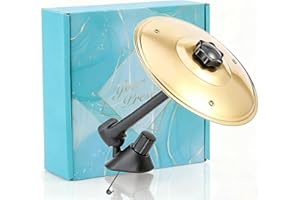 Homelavie Car Crash Cymbal Air Vent, Mini Car Symbol Drum Air Vent, Car Drum Cymbal for Car Cent, Musical Car Accessory for Drivers Fits All Vehicles Gifts for Music Lovers, Drummer, Husband（Gold)