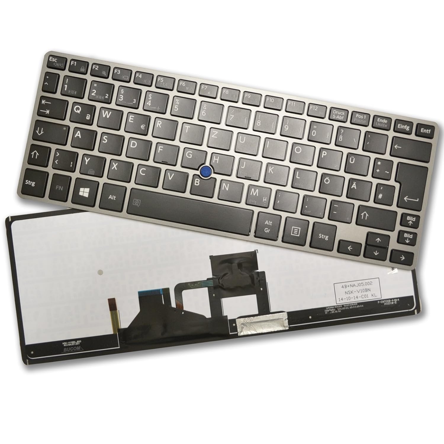 DEUTSCHE Tastatur Für Toshiba Satellite Pro L450 & L450D - Schwarz Matt