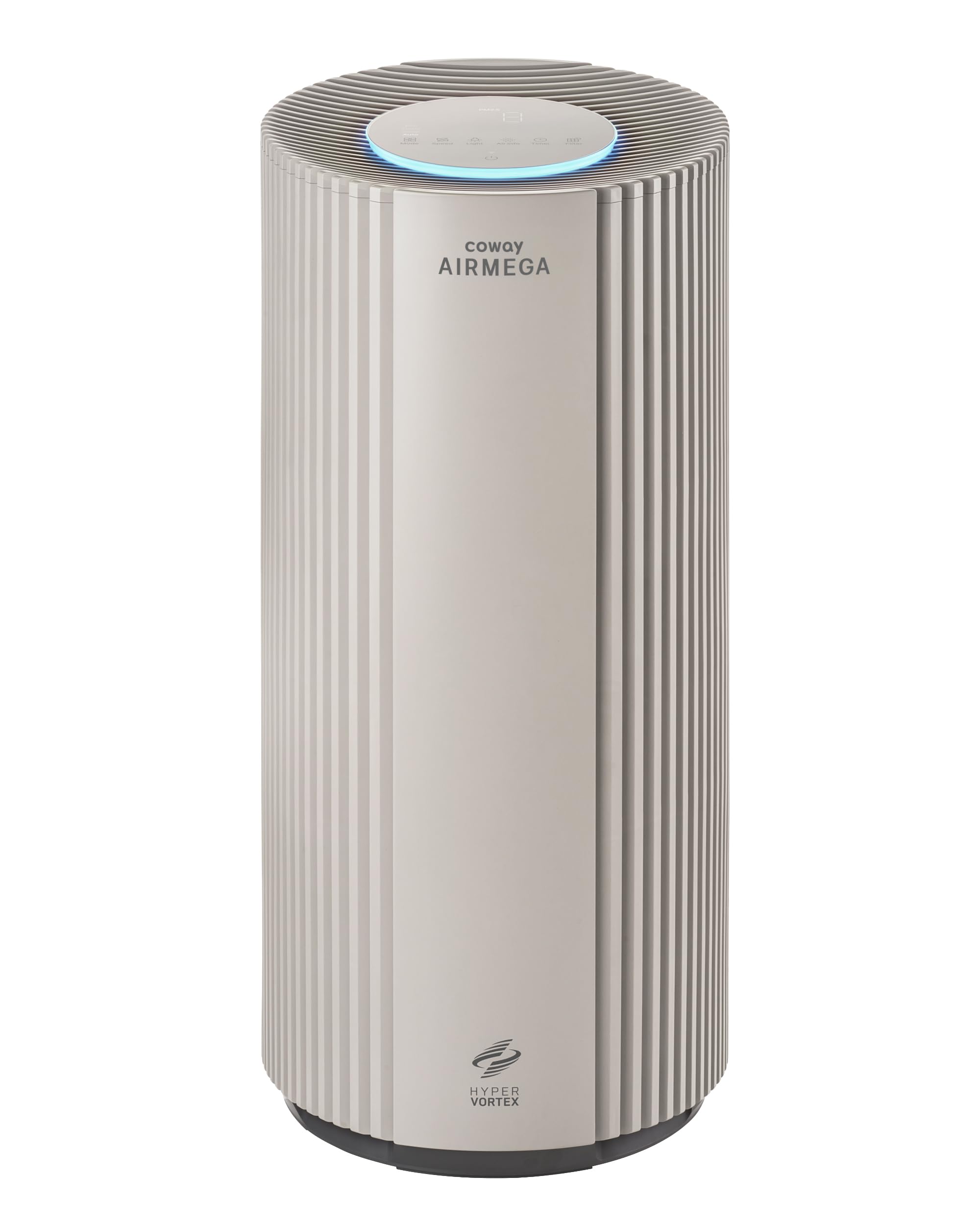 COWAY Air Purifier for Large Room Whole Home Up to 3,285 ft², HEPA Filter for Smoke, Allergen, Pet Dander, Odor, PM(1, 2.5, 10), AQI, Turbo Eco Mode, Energy Star, 3yr Warranty, Airmega 450 Beige Image