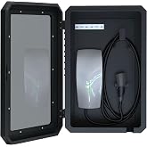 EV Charger Outdoor Enclosure, Charger Station Box for Tesla Wall Charger, Cable Cord Holder Lock Box, Tempered Glass Front Panel,L19.6 x W9.8 x H27.5