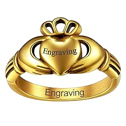 FaithHeart Personalized Custom Claddagh Rings Size