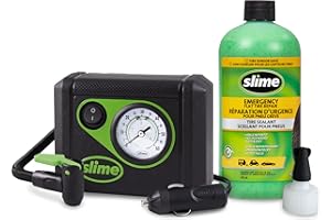 Slime 50057 12V Emergency Flat Tire Repair Kit with TPMS Sealant