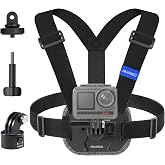 AKASO Quick Release Adjustable Chest Mount Harness Strap for Action Camera | Breathable Material Comfortable Mount for GoPro Hero 13 12, EK7000/EK7000 Pro, V50 X, Brave 4/4 Pro/7 LE/7/8 Action Cameras