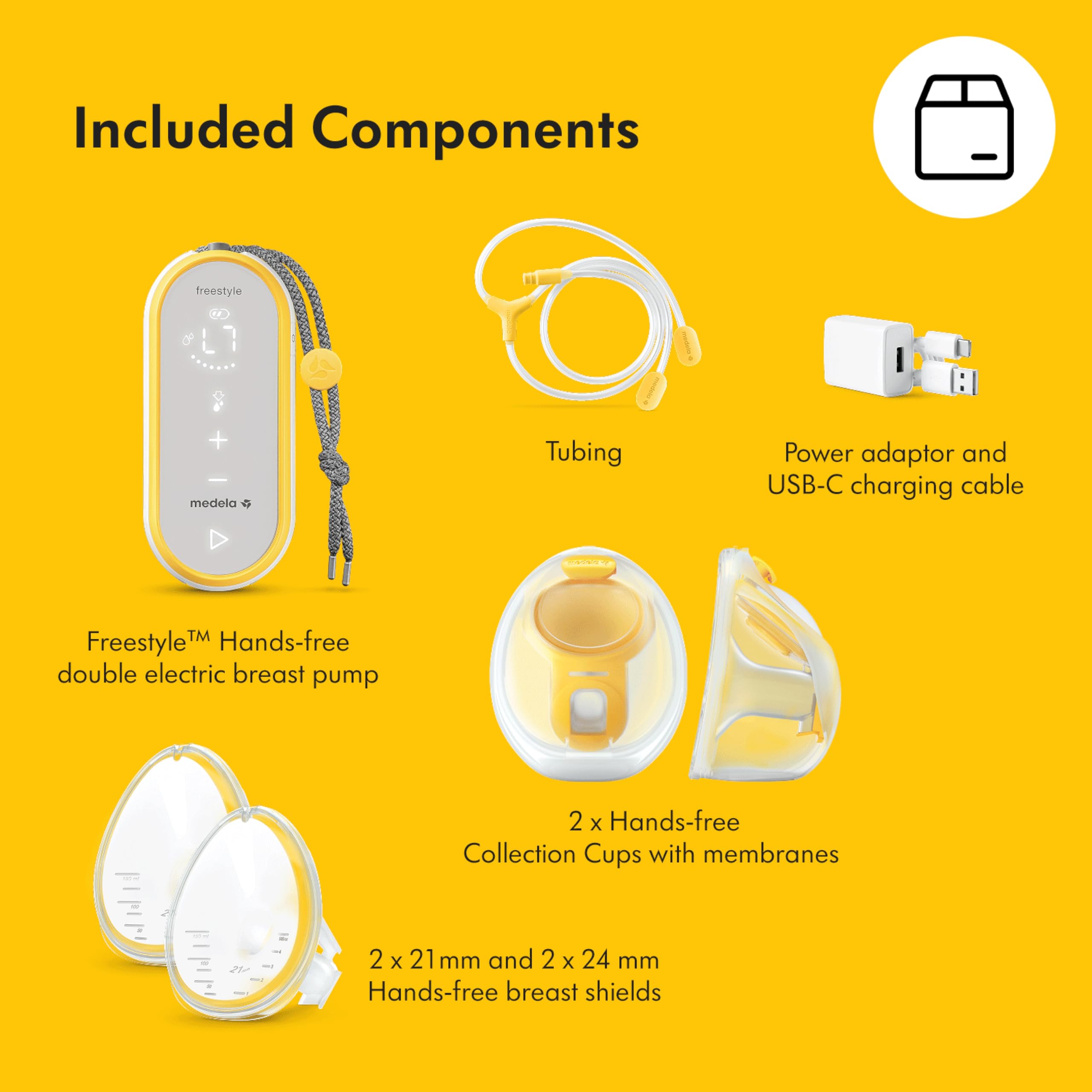 Medela Freestyle Hands-Free Double Electric Breast Pump with Wearable Cups, App Connectivity, Portable and Discreet Design