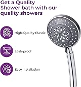Blue Canyon Lenox Shower Head High Pressure 6 Mode Spray Plastic Easy Install view 6