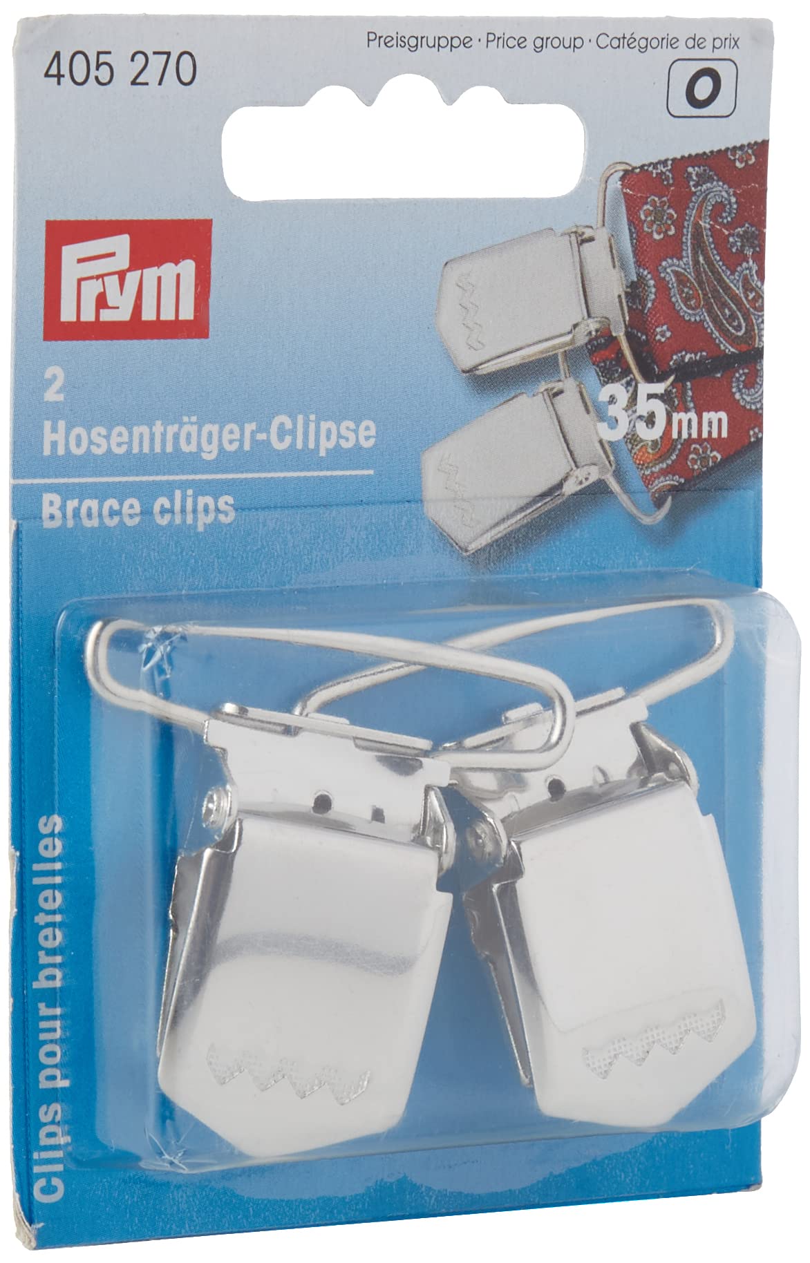 Prym - Prym Silver (35mm) Brace Clips - 2 Pieces
