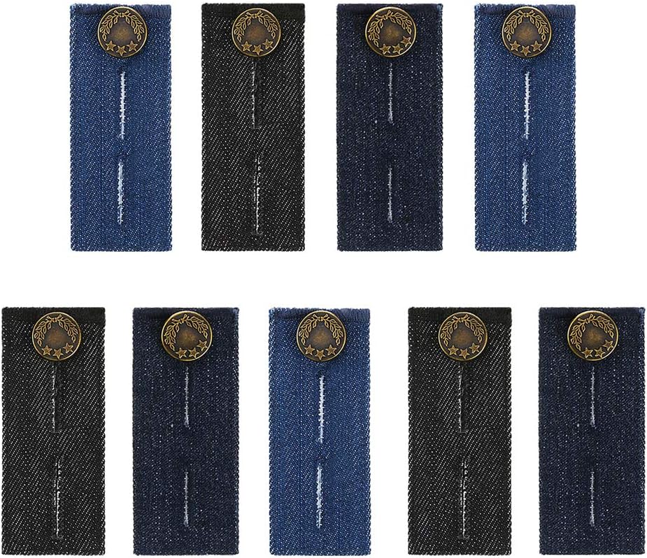 Waist Extenders with Metal Buttons for Pants, Jeans