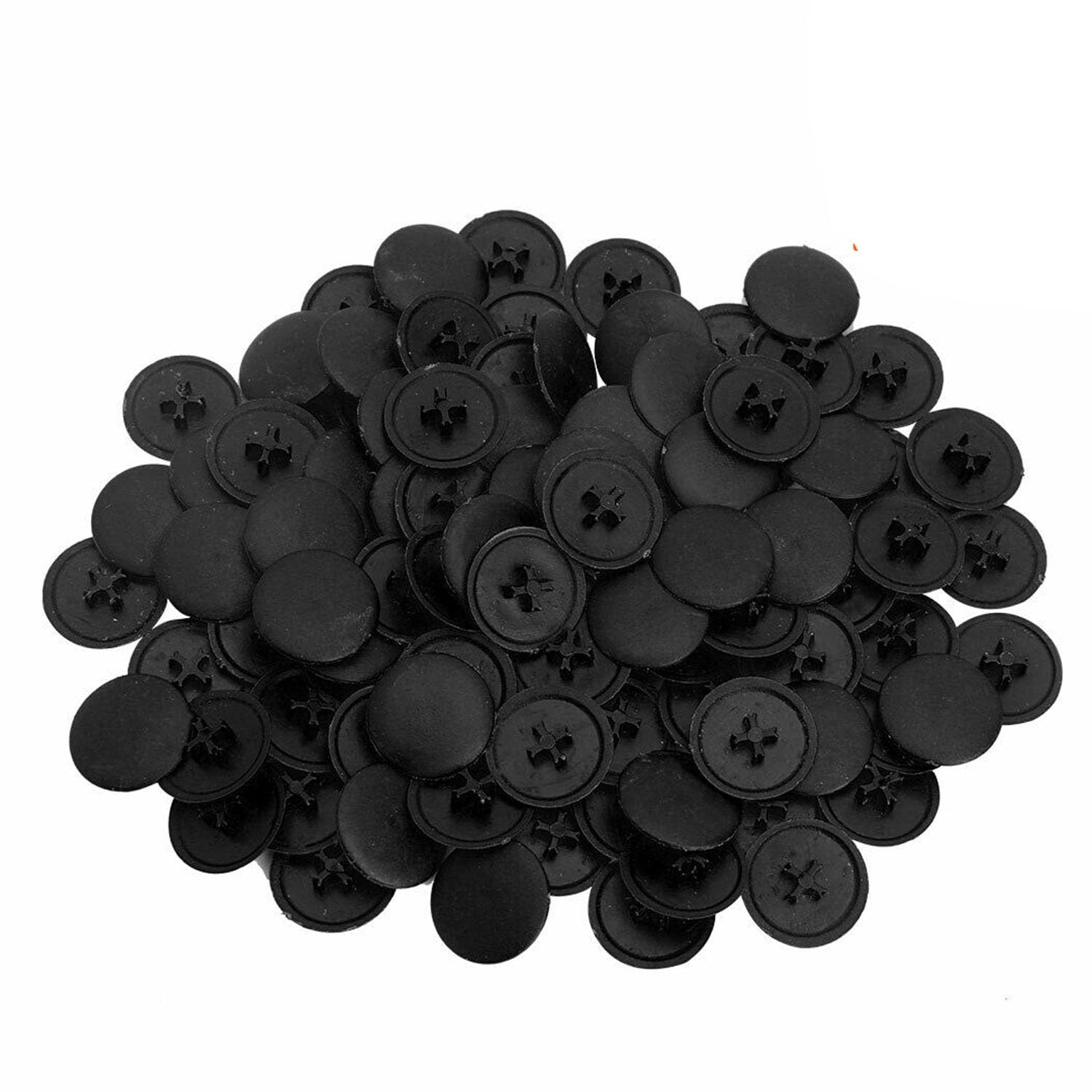 100 Pieces Black Screw Covers, Phillips Screw Caps, Anti-Rust Screw Covers, Black Plastic Phillips Screw Covers, Suitable for Most Phillips Screws
