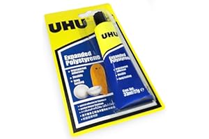 UHU EXPANDED POLYSTYRENE - Transparent Adhesive - Solvent Free 33 ML