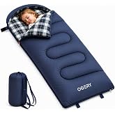 Kids Sleeping Bag for Camping, 3 Season Toddler Sleeping Bag | Lightweight, Washable, Warm Weather, Camp, Hiking, Travel, Sleepovers, Boys &amp; Girls, Fits Kids up to 4 ft 7 in