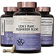 Live Conscious Lions Mane Mushroom Supplement Capsules for Brain Support w/Lion's Mane, Cordyceps, Reishi, and Turkey Tail Mu