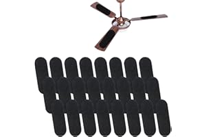 Ddeetodu 24 Pack Ceiling Fan Filters for Blades, Activated Coconut Shell Carbon Ceiling Fan Blade Filter, Ceiling Fan Air Purifier Pads for Common Household Contaminants