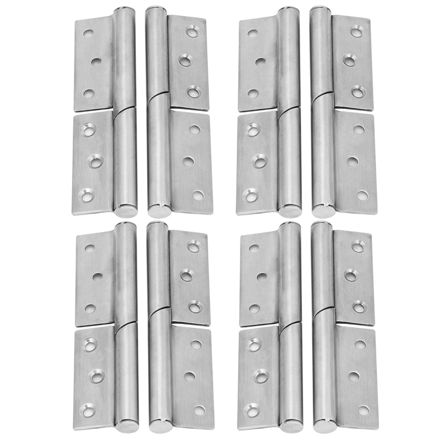 Door Hinges, Lift Off Hinge 8 Set Durable 4.7 X 1.3In Detachable for