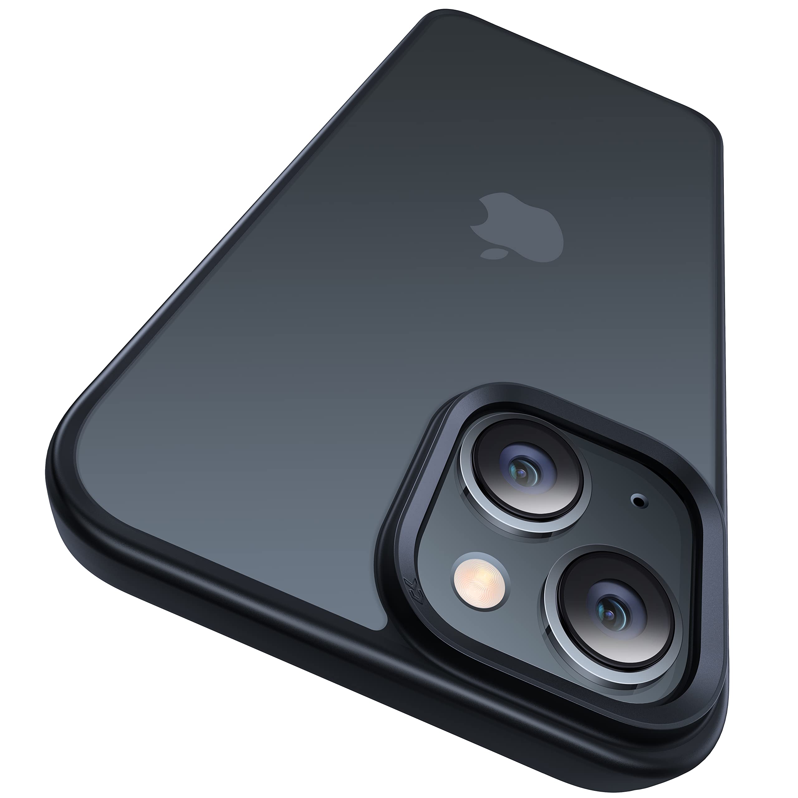 CASEKOO for iPhone 14 Case/iPhone 13 Case, [Never Yellow Technology] [Mil-Grade Drop Protection] Translucent Slim Cover Women Men for iPhone Phone Case 6.1 inch, Frosted Black