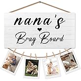 shiviody Nana Picture Frame Photo Holder for Wall, Nana Gifts for Christmas Birthday from Grandkids, Best Grandma Gifts, Nana's Brag Board Photo Hanging Display Picture Board for Wall Decor