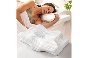 EMIRCEY Dream Without Pain Cervical Neck Pillow for Sleeping, Ergonomic Side Sleeper Pillows for Adults, Cooling Orthopedic Pillow for Neck Relief Support, Memory Foam Pillows Back Stomach Sleepers