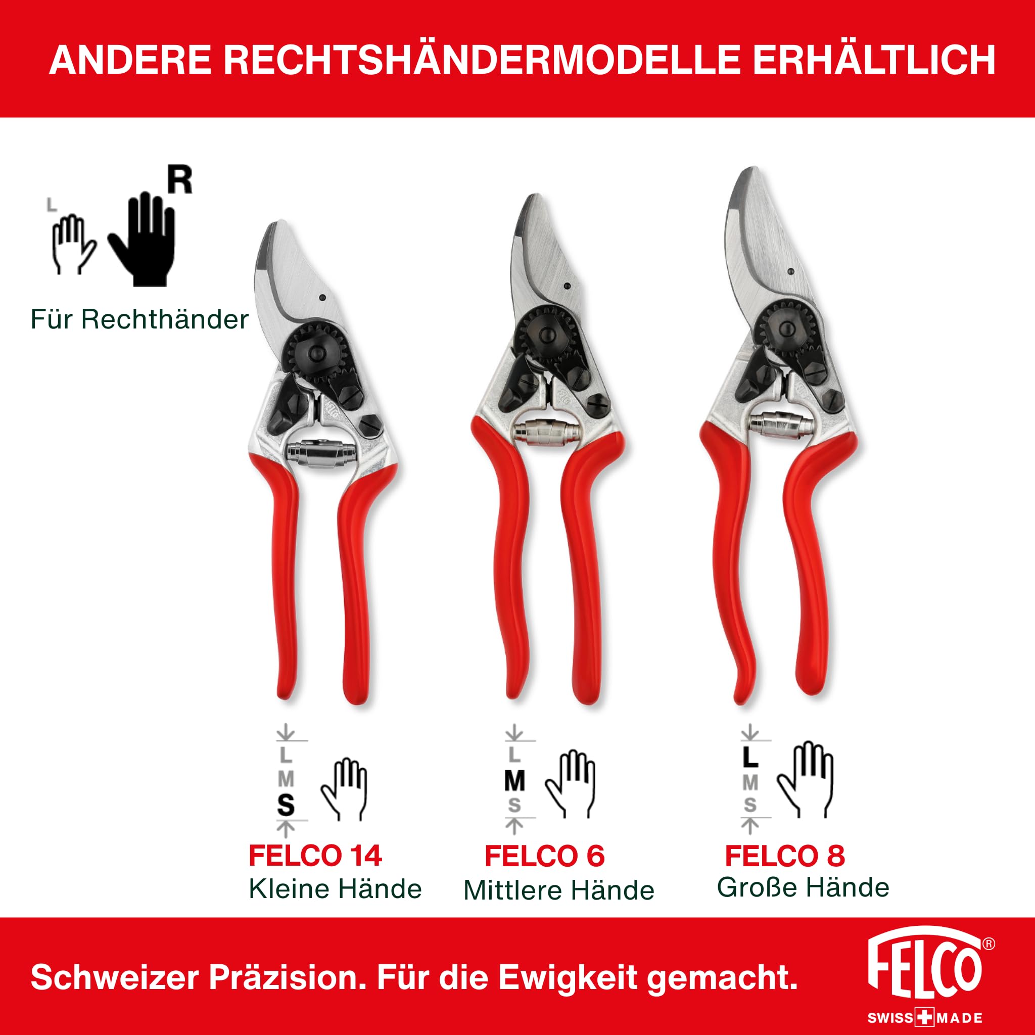 FELCO 12 Bypass-Gartenschere mit Rollgriff für Rechtshänder, ergonomisch für mittlere Hände, 42 mm Klinge, 20 mm Schnittdurchmesser, abgewinkelter Kopf, Stoßdämpfer, Swiss Made 5