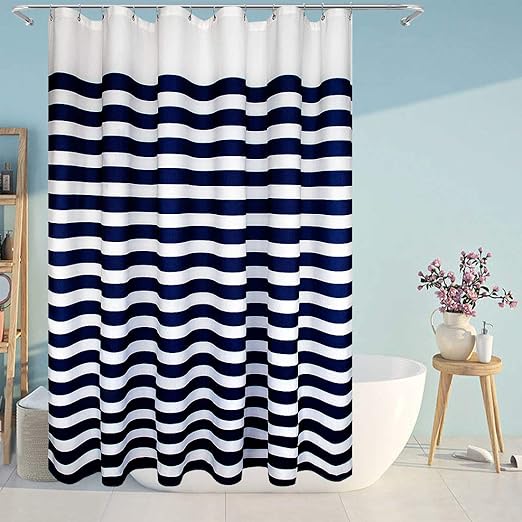 Amazon Com Eforcurtain Extra Long 72x78 Inch Nautical Stripes