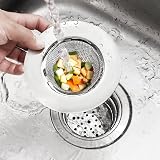 TRIXES Sink Strainer Hair Catcher 3in Stainless Steel Drain Filter view 8