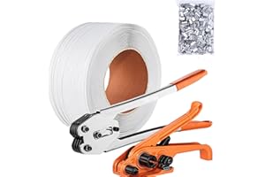 VEVOR PP Banding Strapping Kit with Strapping Tensioner Tool, Banding Sealer Tool, 328 ft Length, 100 Metal Seals, Pallet Packaging Strapping Banding Kit, Banding Packaging Strapping for Packing