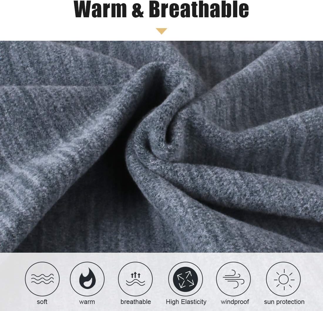 Winter Neck Warmer Fleece Windproof Neck Gaiter Snood for Men Women Cold Weather Face Scarf Headwear for Skiing Running Cycling - Image 4