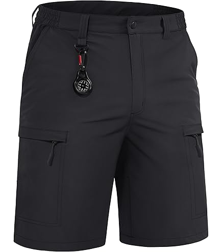 YOSUWOAI Bermuda Cargo Pour Homme - Pantalon D'été - Pantalon D'extérieur Vintage - Pantalon De Travail Cargo - Pantalon D'entraînement Léger Et Respirant - Pantalon De Trekking - Coupe Droite