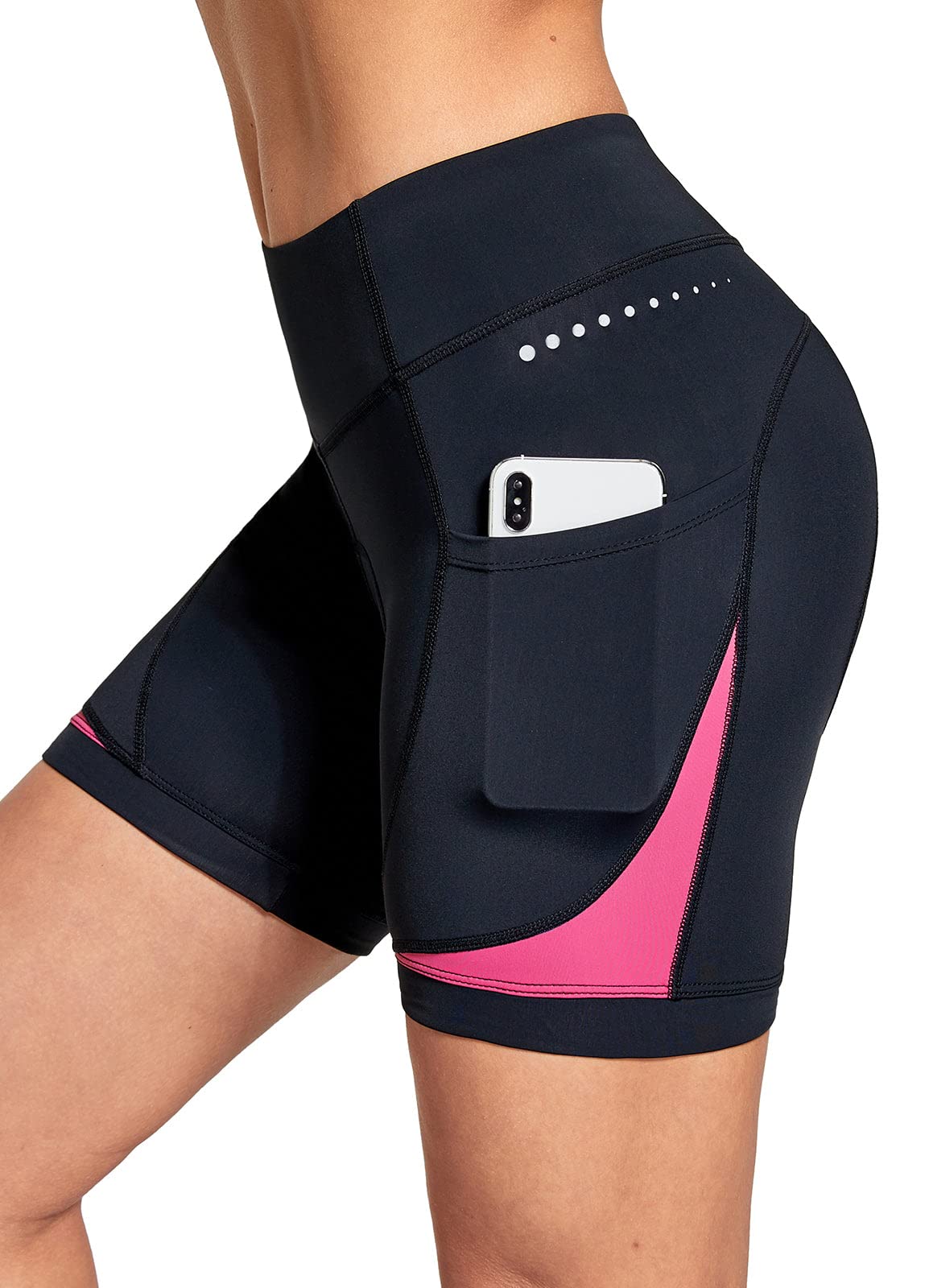 Photo 1 of baleaf 4D Padded Bike Shorts Women Cycling Underwear Gel Padding Pockets Pink S