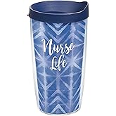 Tervis Nurse Life Made in USA Double Walled Insulated Tumbler Travel Cup Keeps Drinks Cold & Hot, 16oz, Clear