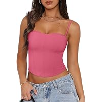 WEESO Women's Halter Tank Top - High Neck Double Layer Sleeveless Summer Top | Rust Color 3X-Large Flowy Chiffon Blouse
