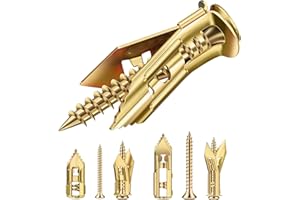 Oyuseive 70 Pcs Self Drilling Drywall Anchors with Screws Kit, 2 Sizes Heavy Duty Metal Expansion Anchors for Drywall- 1.18in & 1.57in, No Pre-Drill No Holes, for Picture Frames, Mirror, Shelves