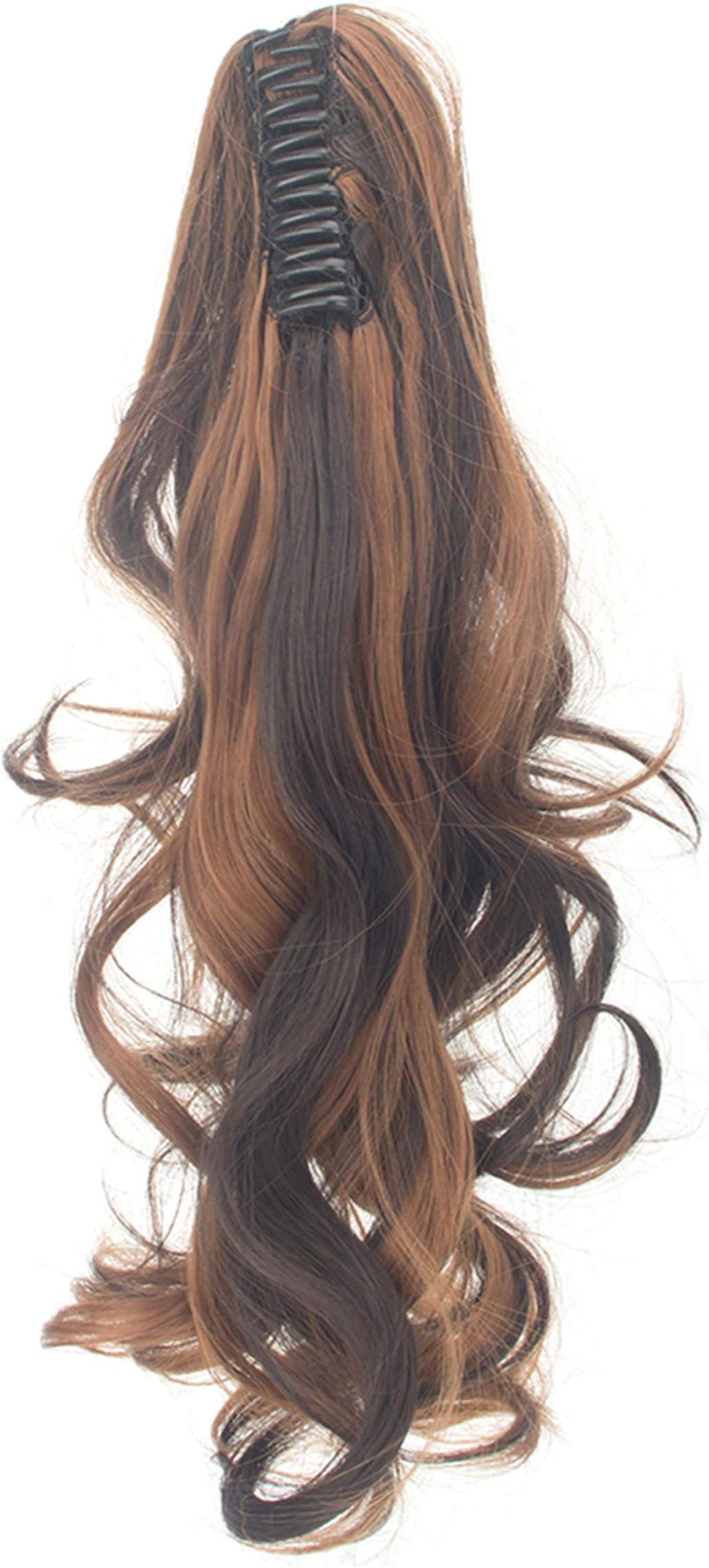 24" Deep Curly Claw Jaw Ponytail Extension Long Wavy Synthetic Hair Extensions Ponytail