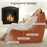 Vesgantti Togo Fireside Lounge Chair Soft Suede Premium Foam 80D x 85W x 84H view 3