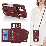 Lipvina for iPhone 12 Case with Card Holder and