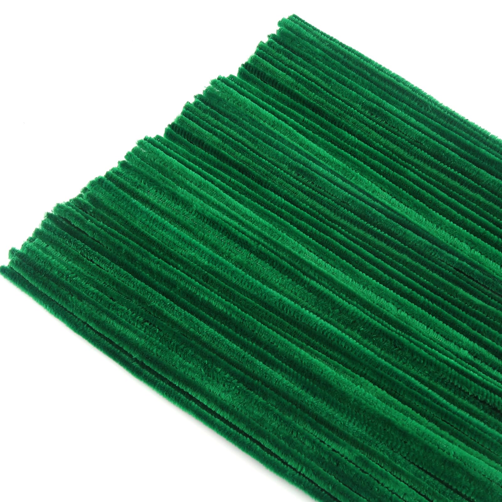 TOAOB 200pcs Green Pipe Cleaners for Craft 30cm Long Pipecleaner Christmas Chenille Stem for DIY Christmas Projects Home Decoration
