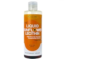 Kacia Pure Sunflower Lecithin Liquid Food Grade - Emulsifier and Stabilizer for Baked Goods, Chocolates, and Edibles - Moisturizer in Skin and Hair Cosmetics Creations - Bottled in The USA (8 oz.)