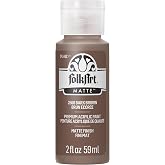 FolkArt Acrylic Paint in Assorted Colors (2 oz), 2560, Bark Brown