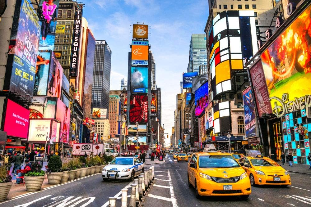 Puzzle 1000 Piece Jigsaw Puzzle for Kids Adult –Time Square Jigsaw Puzzle（12in x 17in