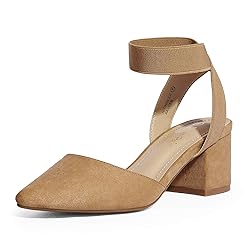 DREAM PAIRS Womens Low Block Chunky Heel Ankle