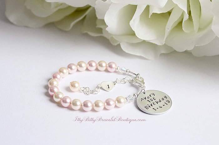 Amazon Com 1st Birthday Keepsake Gift Personalized Bracelet For