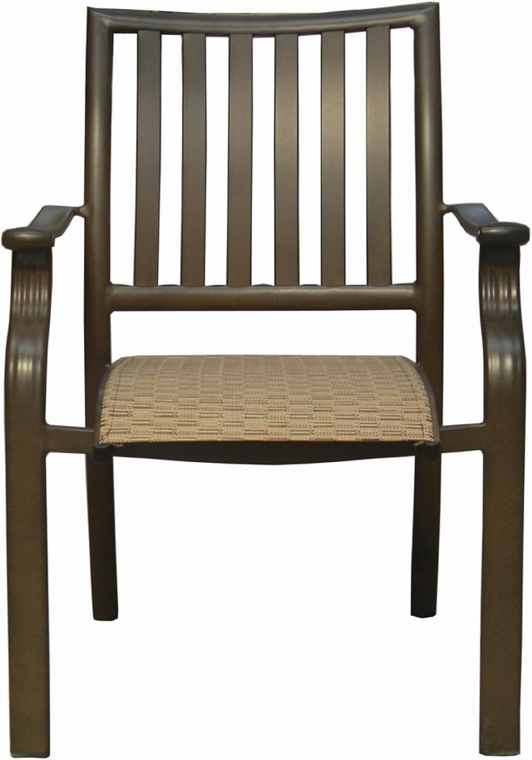 cosco outdoor living paloma steel patio dining chairs light gray sling on Amazon Com Panama Jack Island Breeze Stackable Sling Arm Chair Espresso Finish Garden Outdoor