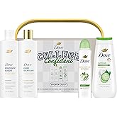 Dove Shower Caddy College Confident Gift Set – Cucumber & Green Tea Body Wash, Intensive Repair Shampoo, Daily Moisture Conditioner, Cool Essentials Deodorant for Women (5 Piece Set)
