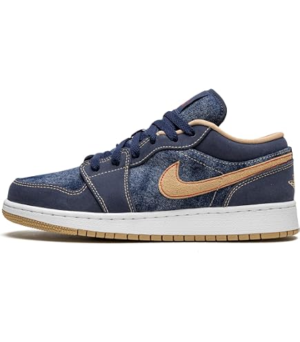Amazon.com: Jordan Youth AIR 1 Low (GS) DM8947 100 Acid Wash Denim