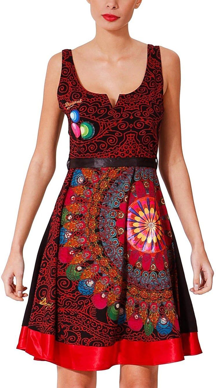 Desigual Women's Wrap Sleeveless Dress Black 14 Amazon.co.uk Clothing