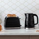 Russell Hobbs Honeycomb 2 Slice Toaster Black 850W Extra Wide Slots 6 Browning view 4