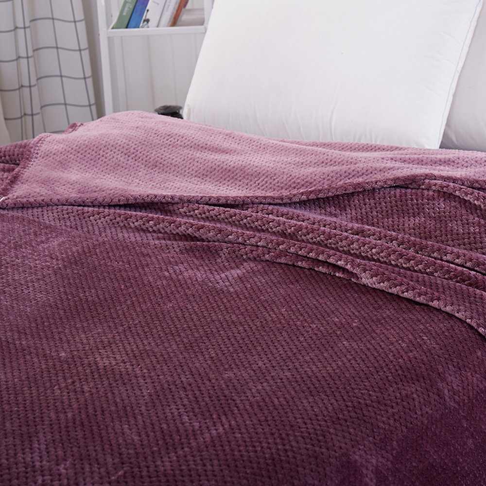 MYLUNE HOME Flannel Blanket Throws Quilt for Bedroom Living Rooms Sofa Full/Queen/King Size