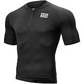 ROCKBROS Men's Cycling Jersey Short Sleeve Road Bike Shirt with 3 Rear Pockets Breathable Quick Dry Bicycle Shirt