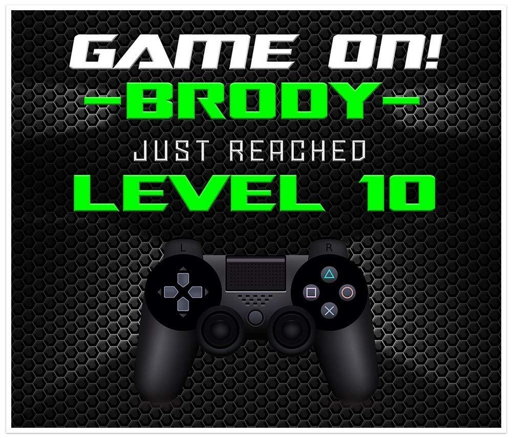 Amazon Com Game On Video Gamer Birthday Banner Neon Green