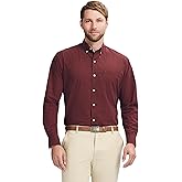 Izod Men's Performance Comfort Long Sleeve Shirt, Ginger Bread, Large