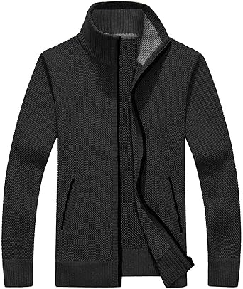 grey zip up cardigan