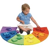 Excellerations Colorful Sorting and Counting Toy for Toddlers, 19 Plush Sorting Pieces and 1 Washable Plush 24 inches H x 36 inches W Floor mat, 18 Months and Up, Preschool Learning Activities